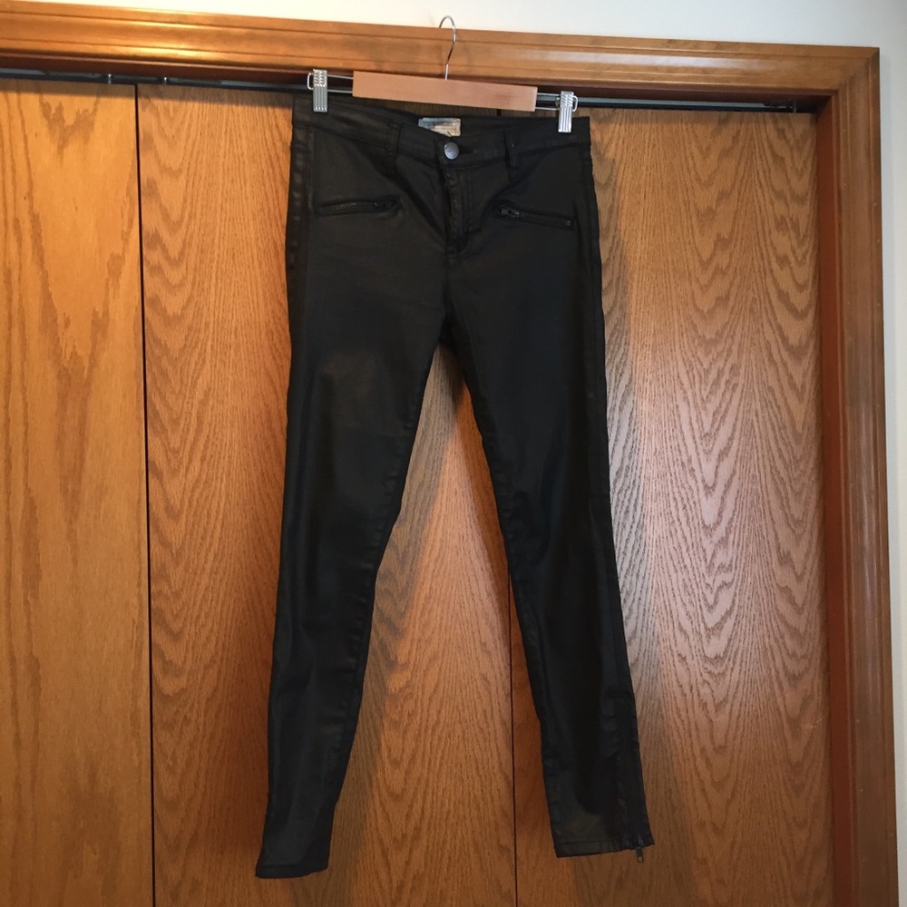 Current/Elliot cropped dressy black jeans 27